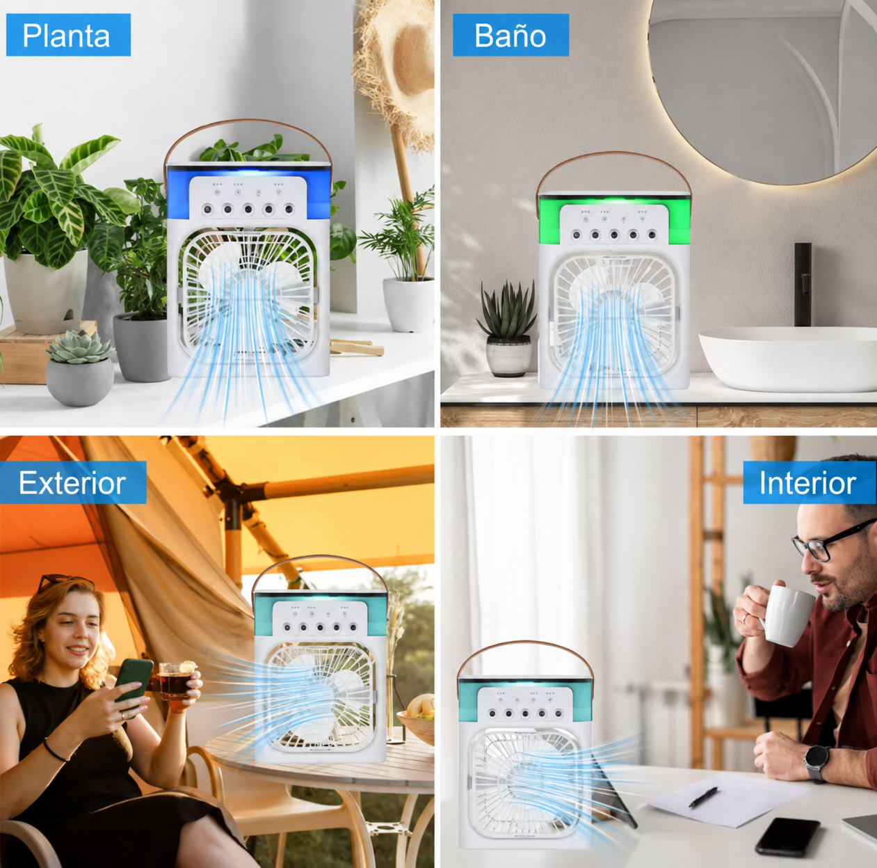 Humidificador ventilador Alto Rendimiento.